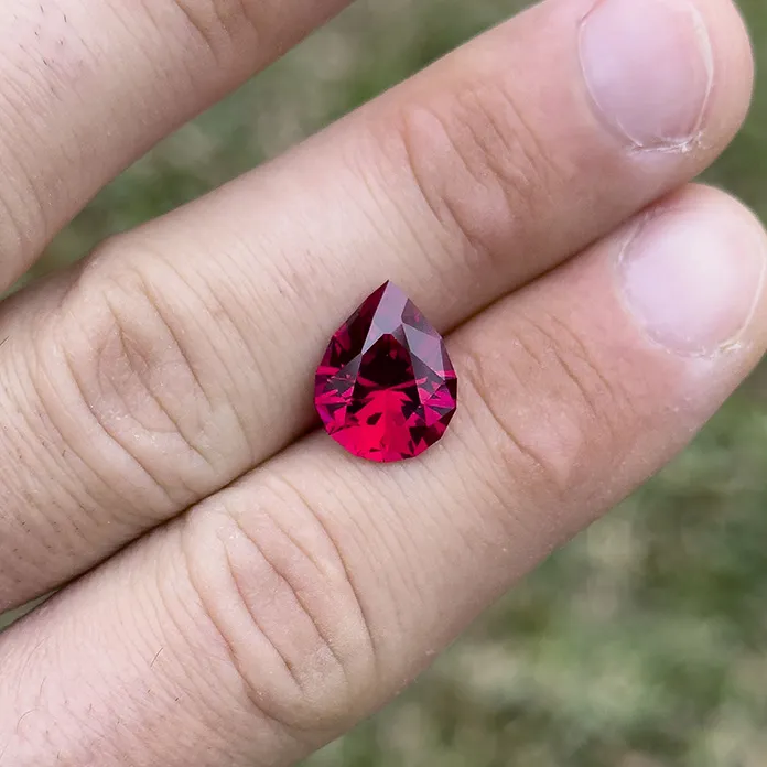 Pear Cut Ruby Lab-Made Loose Gemstone