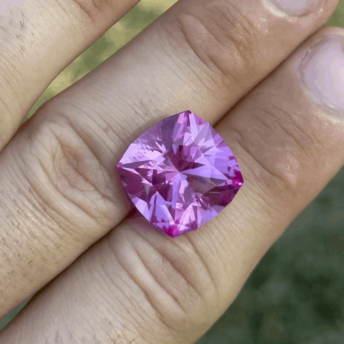 Cushion Cut Pink Sapphire Lab-Made Loose Gemstone